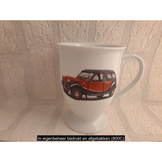 Drinkbeker van porselein met Citroen 2CV 6 Charleston