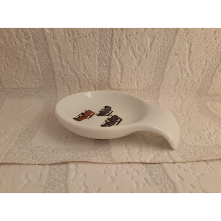 Rond amuseschaaltje met 3 kleuren Citroen 2CV afbeeldingen - handgemaakt