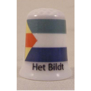 Het Bildt Nederlandse gemeentevlag op een vingerhoedje Het Bildt Nederlandse gemeentevlag op een vingerhoedje