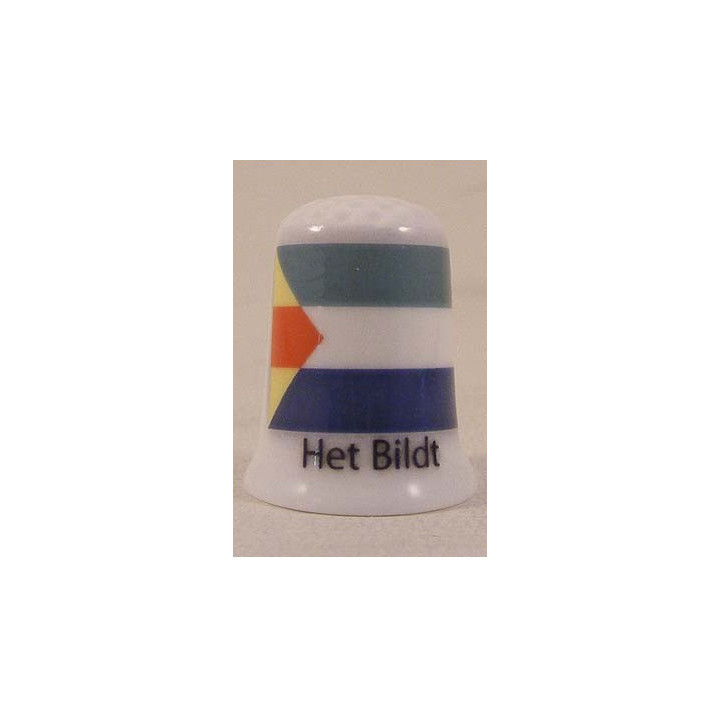 Het Bildt Nederlandse gemeentevlag op een vingerhoedje Het Bildt Nederlandse gemeentevlag op een vingerhoedje