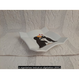 Amuse schaaltje met verliefde pinguïns