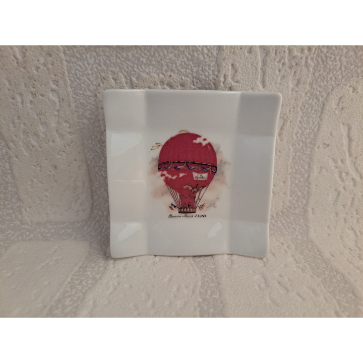 Amuse schaaltje met rode luchtballon van Bonnin Maret 1784  - handgemaakt