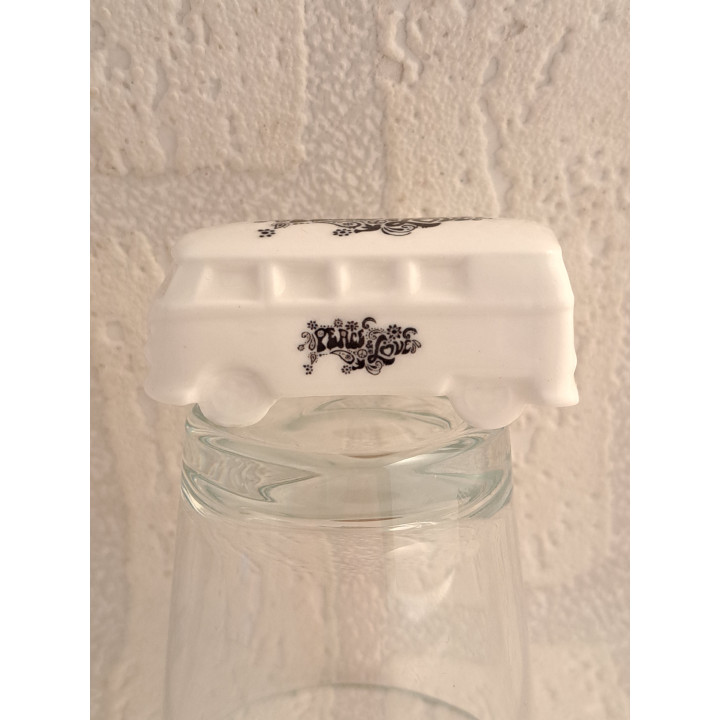 Volkswagen bus PEACE AND LOVE - porcelain collectible