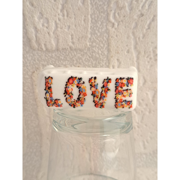 Porcelain Miniature VW Bus LOVE Letters Hand-Printed