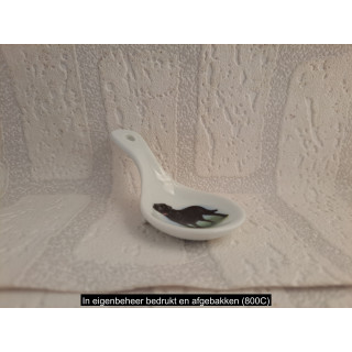 Lepel schaaltje van porselein met Labrador hond 10x5x5cm
