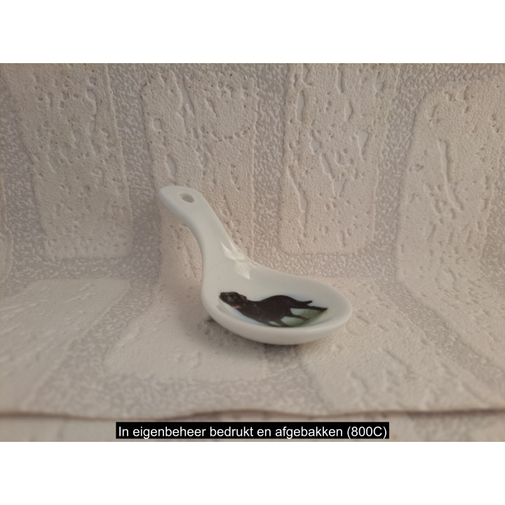Lepel schaaltje van porselein met Labrador hond 10x5x5cm