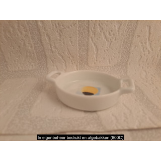 Amuseschaaltje met gele luchtballon, Porselein 8.5x6x2cm