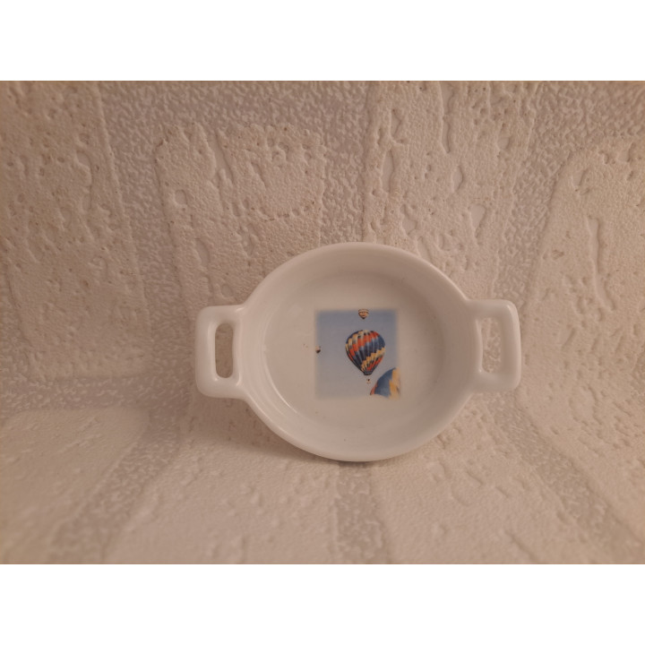 Amuseschaaltje met luchtballonnen, porselein 8.5x6x2cm - handgemaakt