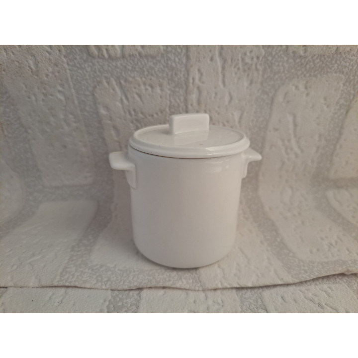 Suikerpotje met LNER stoomtrein, porselein D7xH8cm - handgemaakt