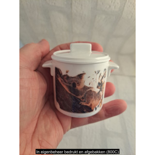 Suikerpotje van porselein met een koala beer B7xH8cm