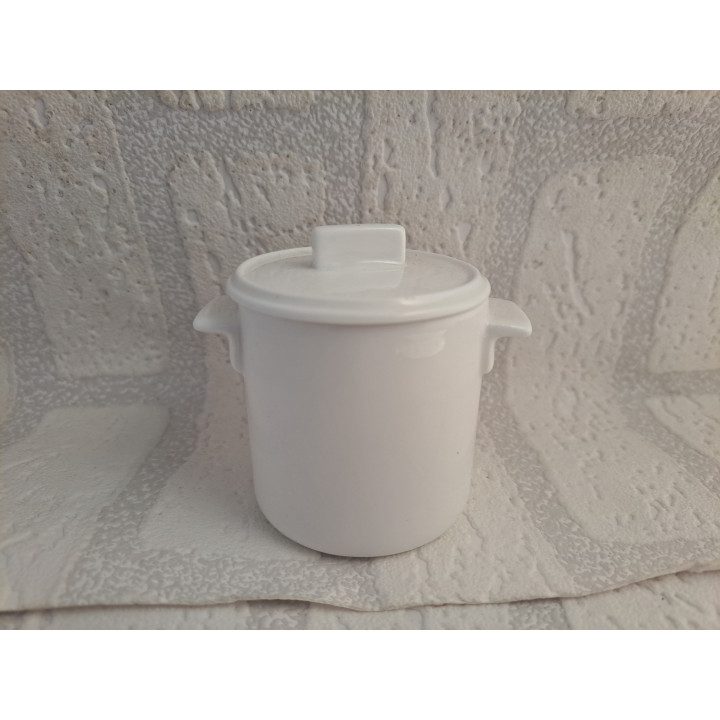 Suikerpotje met USA cockerspaniel, porselein B7xH8cm - handgemaakt