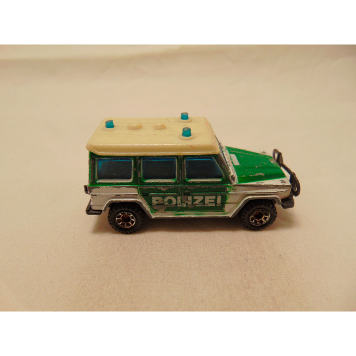 Mercedes 280GE politie Polizei Matchbox wit-groen