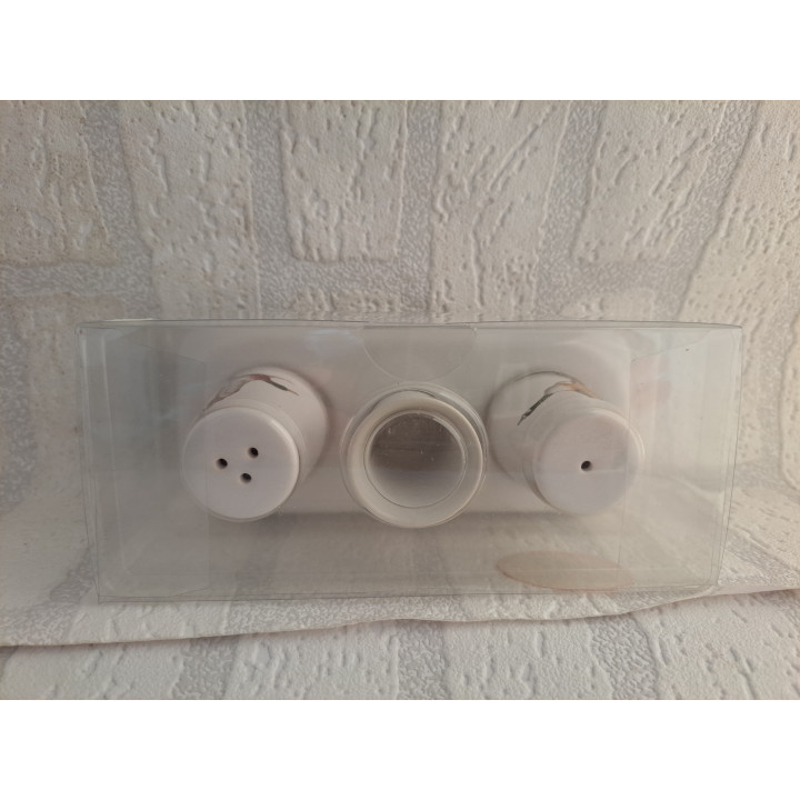 Peper en zoutstel met bakje en eenden afbeelding - handgemaakt