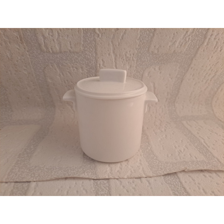 Suikerpotje Trabant door de muur, porselein D7xH8cm - handgemaakt