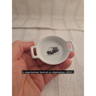 Amuseschaaltje met Volkswagen Prototype, Porselein 8.5x6x2cm