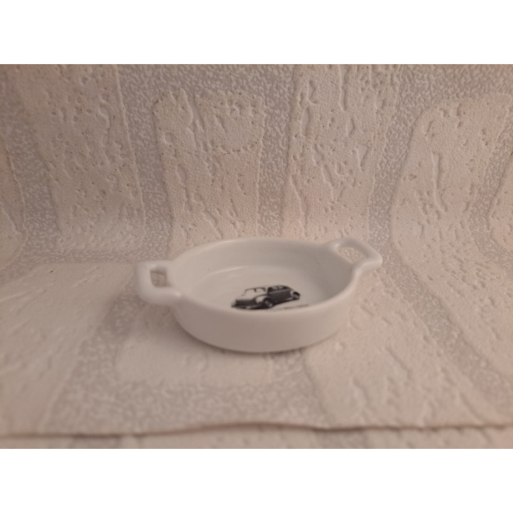 Amuseschaaltje met Volkswagen Prototype, Porselein 8.5x6x2cm - handgemaakt