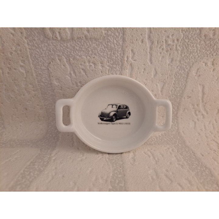 Amuseschaaltje met Volkswagen Prototype, Porselein 8.5x6x2cm - handgemaakt
