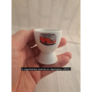 Eierdopje met Volkswagen bus, porselein D4xH6cm