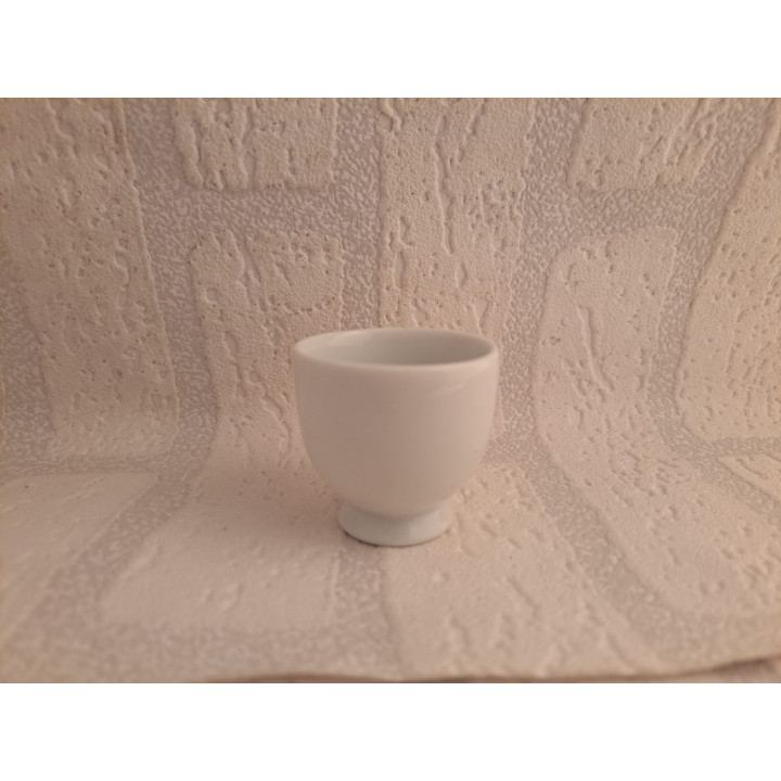 Eierdopje van porselein met rode Chevrolet Corvette C1 tekening - handgemaakt