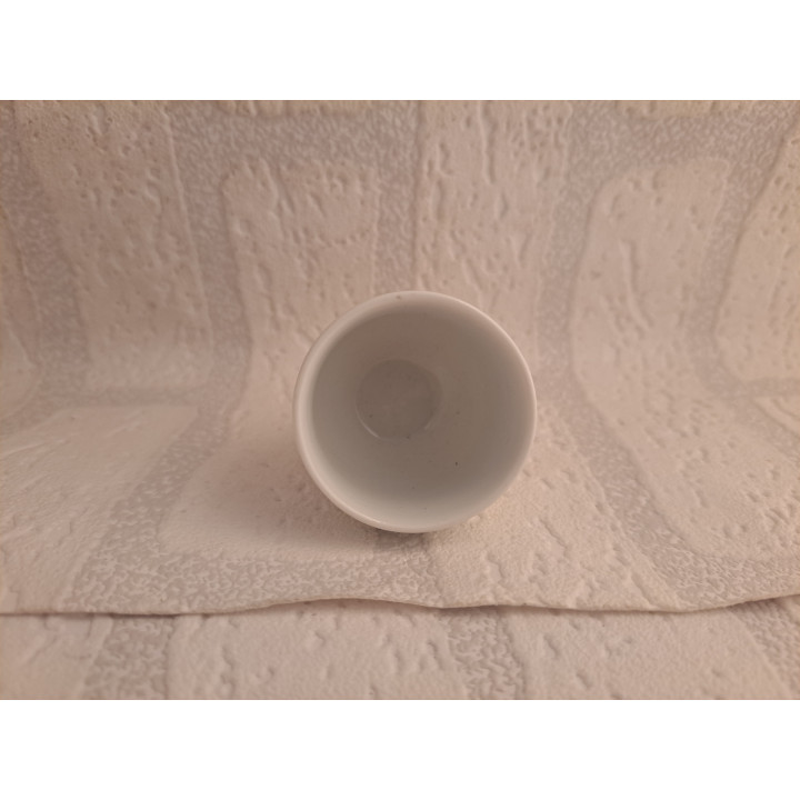 Eierdopje van porselein met rode Chevrolet Corvette C1 tekening - handgemaakt