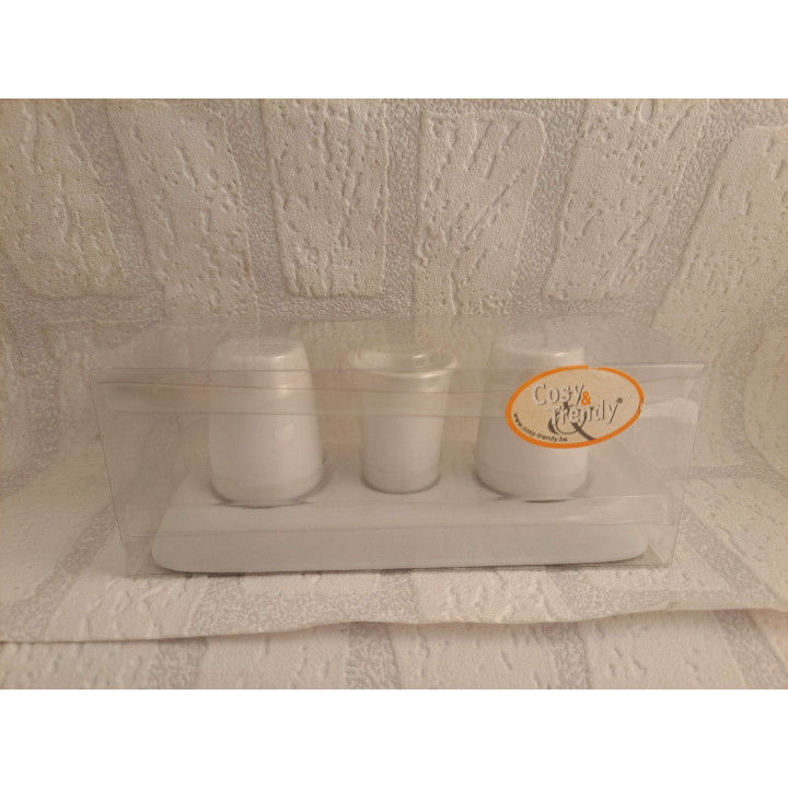 Peper en zoutstel met Volkswagen bus, porselein 17x7.5x7cm - handgemaakt