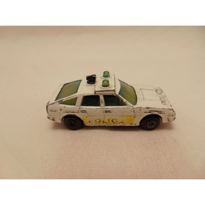 Rover 3500 politie 1:64 Matchbox police wit