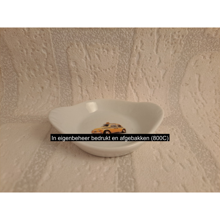 Amuseschaaltje van porselein Fiat 500 Taxi 9x7x2cm