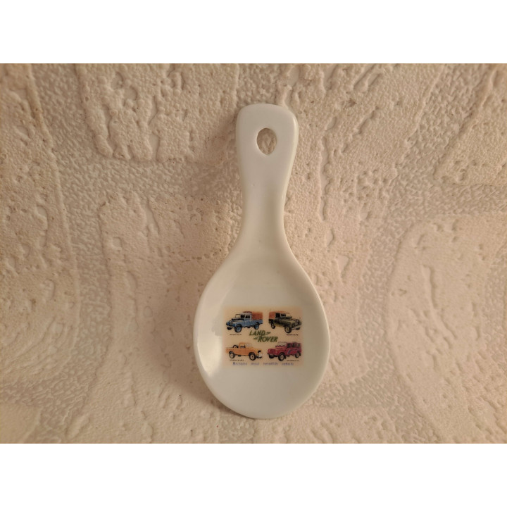 Lepel schaaltje van porselein Land Rover Defender 10x5x5cm- handgemaakt