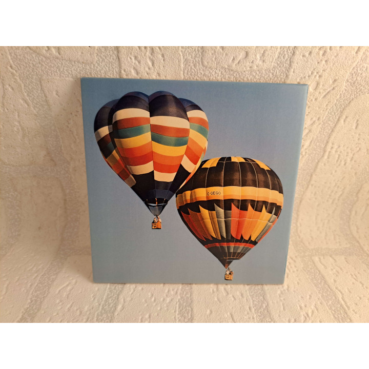 Luchtballonvaart foto op een aardewerk tegel, 15x15cm - aardewerk