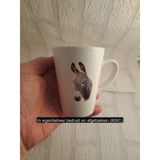 Drinkbeker mok met ezel kop afbeelding