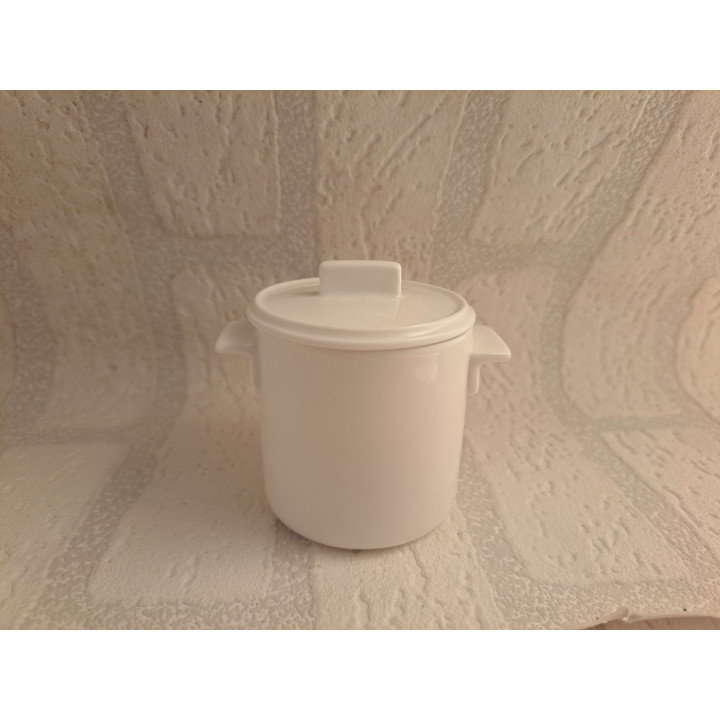 Suikerpotje met symbool Schoppen, porselein D7xH8cm - handgemaakt