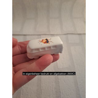 Volkswagen bus met Joker symbool, porselein 6x2x2.5cm