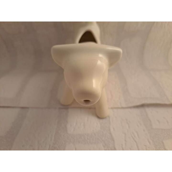 Melkkan koe van porselein met schoppen koning 18x7x10cm - handgemaakt