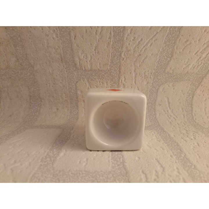 Eierdopje van porselein met rode Chevrolet Corvette C1 tekening - handgemaakt