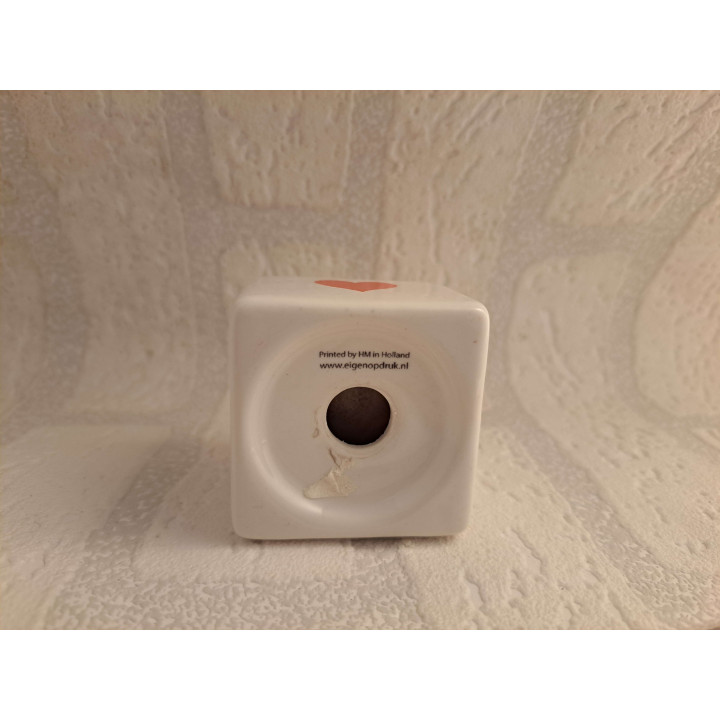 Eierdopje van porselein met rode Chevrolet Corvette C1 tekening - handgemaakt