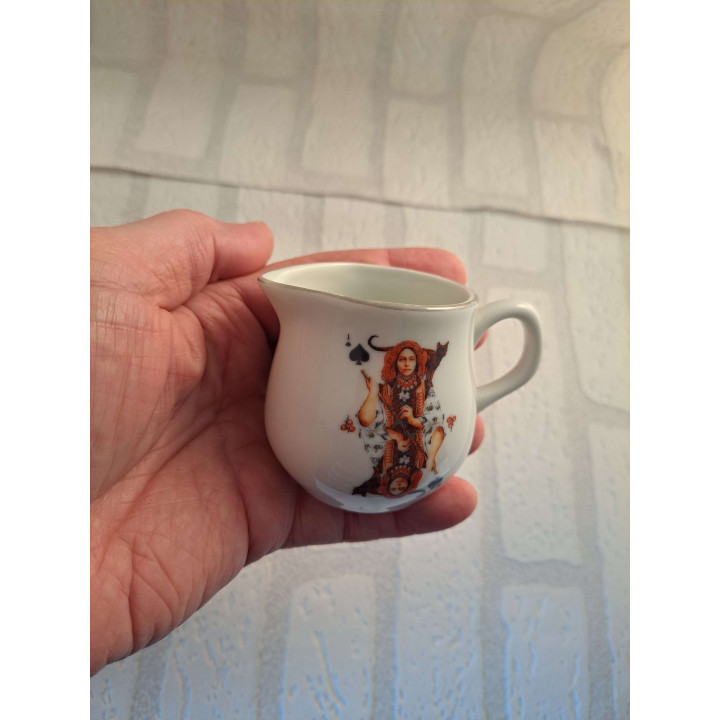 Melkkan met Oekraïne speelkaart schoppen Aas tekening - handgemaakt