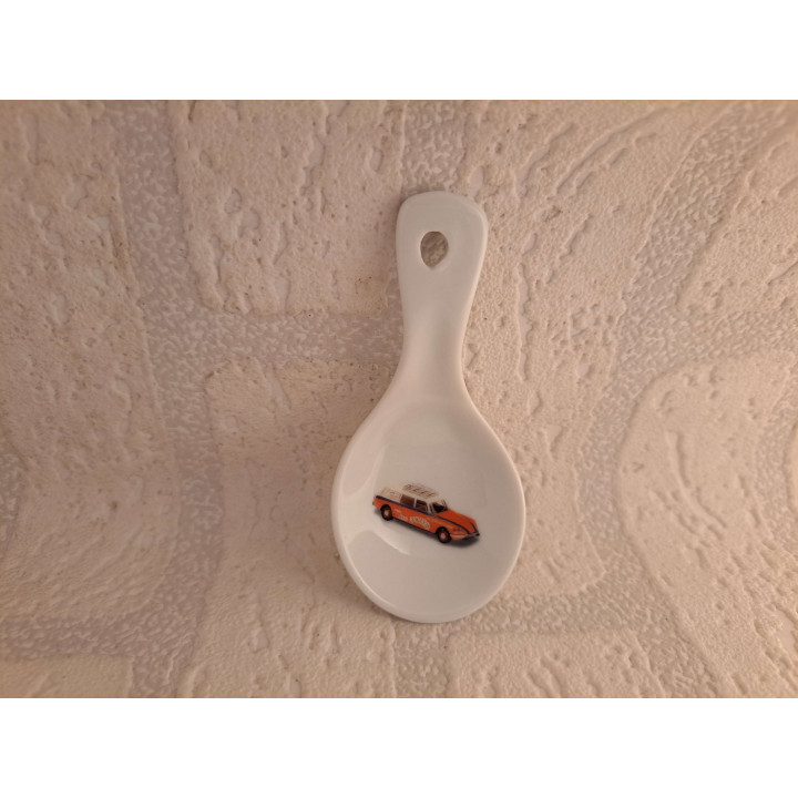 Amuselepel met Citroen DS 21 break, porselein 10x5x5cm - handgemaakt