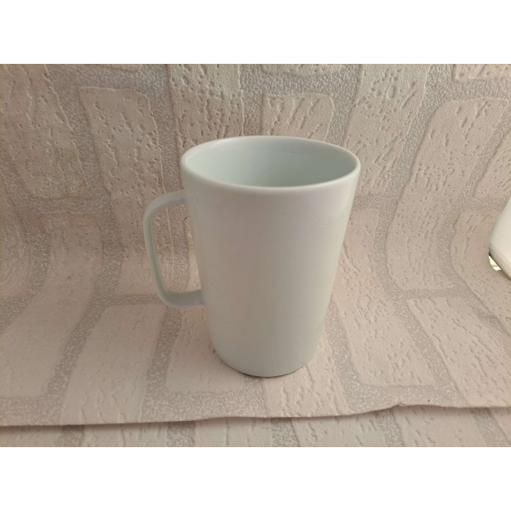 Porselein mok beker met vier kleuren Mini Cooper tekening  - handgemaakt