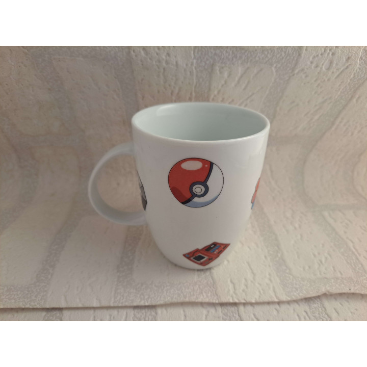 Porselein koffie melk beker met Ash Ketchum uit Pokemon tekening - handgemaakt