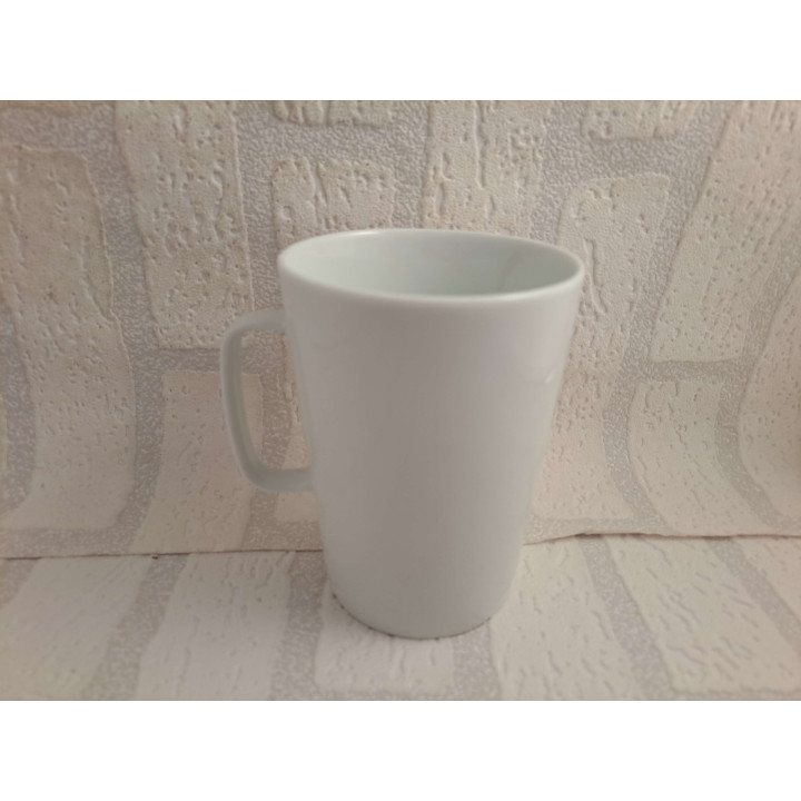 Porselein mok beker met magenta kleur Mini Cooper tekening - handgemaakt