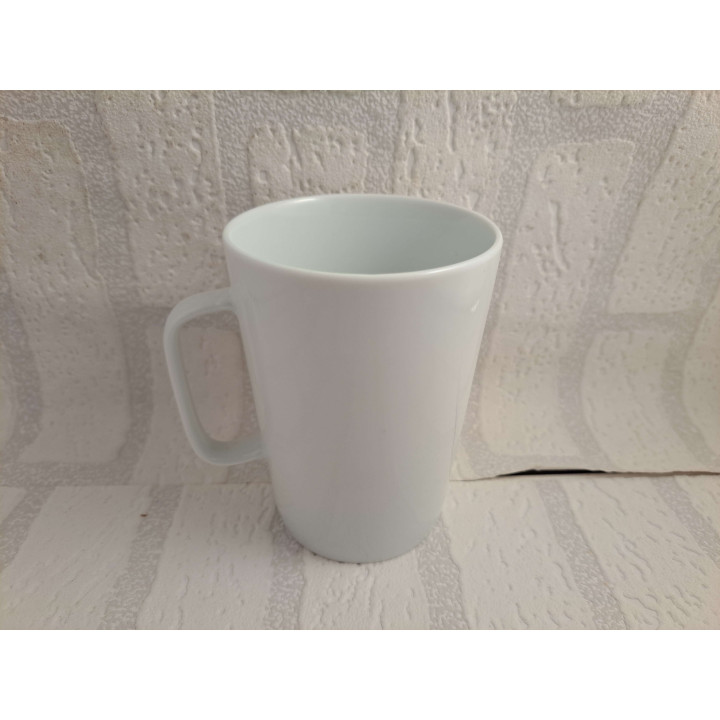 Porselein mok beker met lichtbruine kleur Mini Cooper tekening - handgemaakt