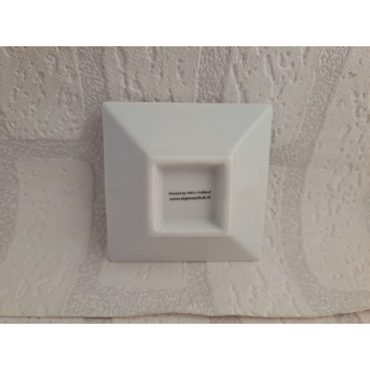 Amuse schaaltjes van porselein met hout plaque met ezel kop  - handgemaakt