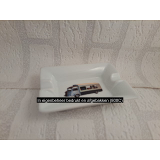 Asbak met Citroen HY Foodtruck, porselein 12x8.5x2.5cm