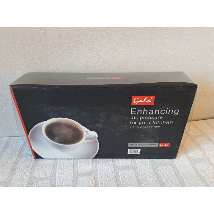 Ontbijtset Volkswagen bus en surfplank, porselein 41x22x9cm - handgemaakt