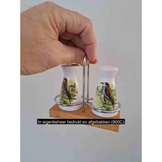 Peper en zoutstel van porselein Europese Bijeneter vogel