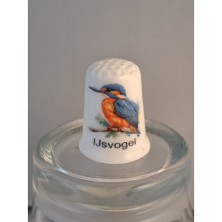 IJsvogel tekening Alcedo atthis vogel vingerhoedje