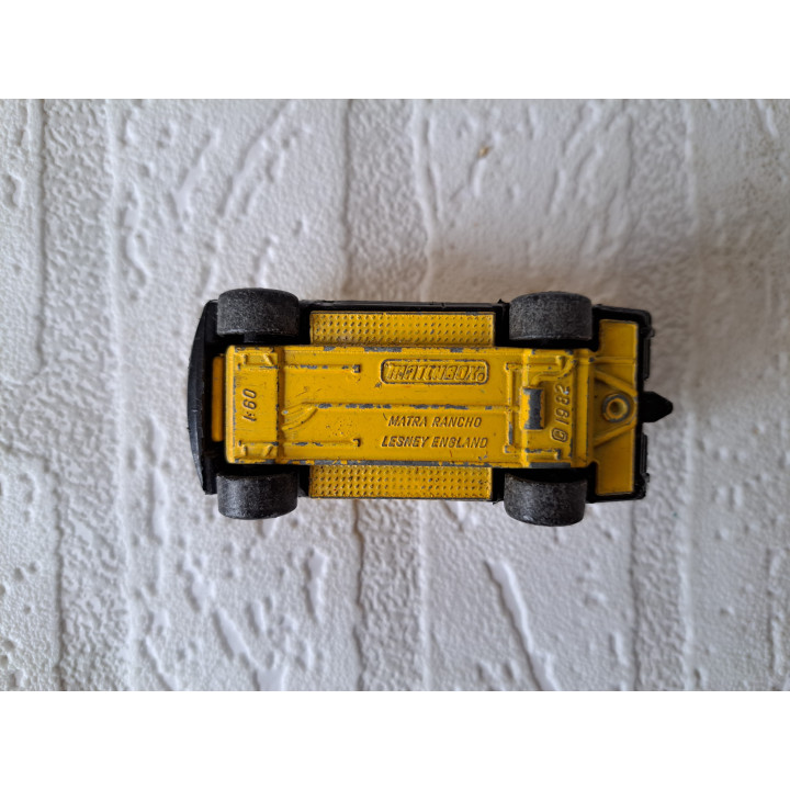 Matra Rancho Model Car 1:60 Yellow Matchbox