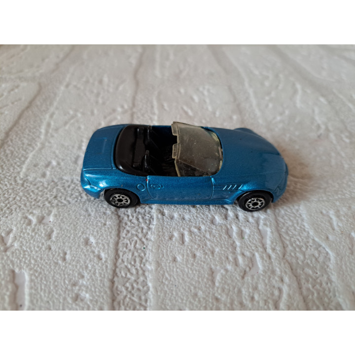 Bmw Z3 cabrio 1:64 Edocar blauw - modelauto