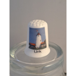 De vuurtoren van gemeente Urk provincie Flevoland vingerhoedje