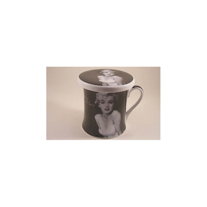 Beker met onderzetter met een Marilyn Monroe opdruk The leonardo collection